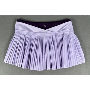 Lululemon Skirt Skort Womens 6 Purple Time To Shine Pleated Lined Tennis Golf